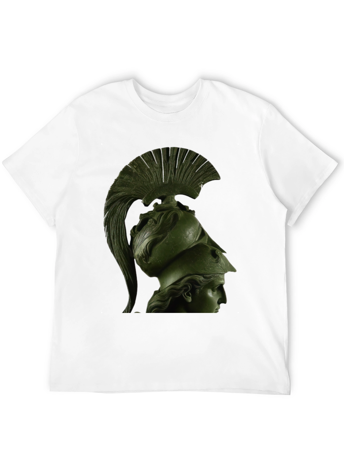 Spartan Helmet Graphic Tee - Black Cotton T-Shirt