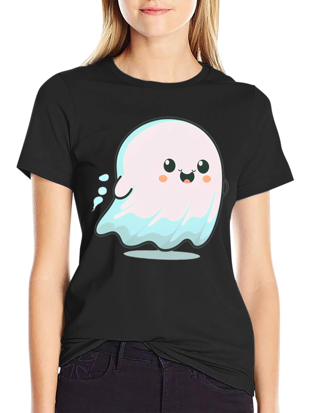 Cute Ghost Graphic Tee - Spooky Season Shirt