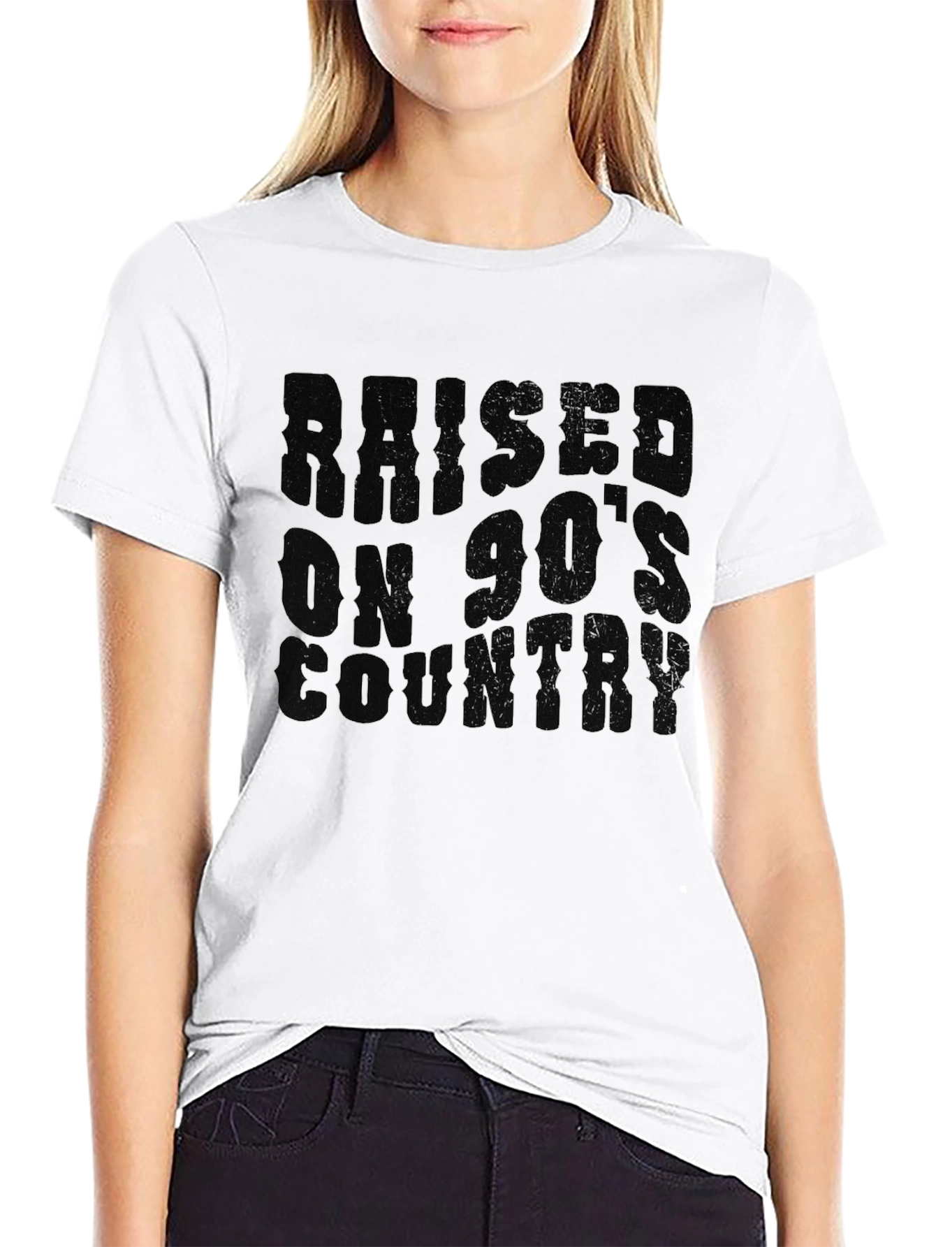 Raised on 90s Country Black T-Shirt