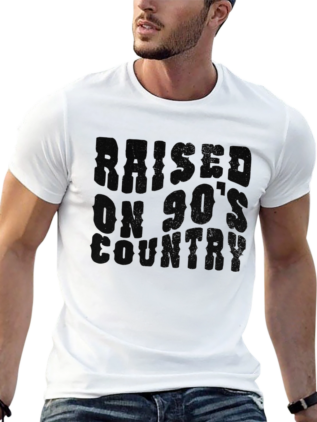 Raised on 90s Country Black T-Shirt