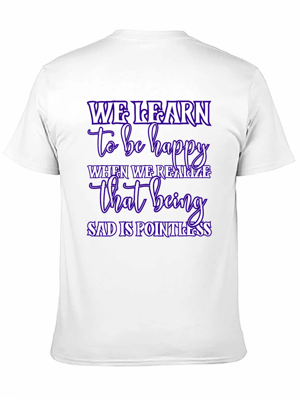 Inspirational We Learn Graphic Black T-Shirt
