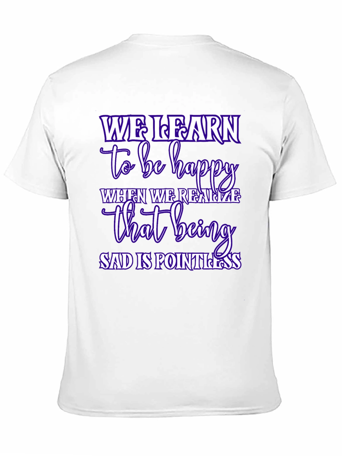 Inspirational We Learn Graphic Black T-Shirt