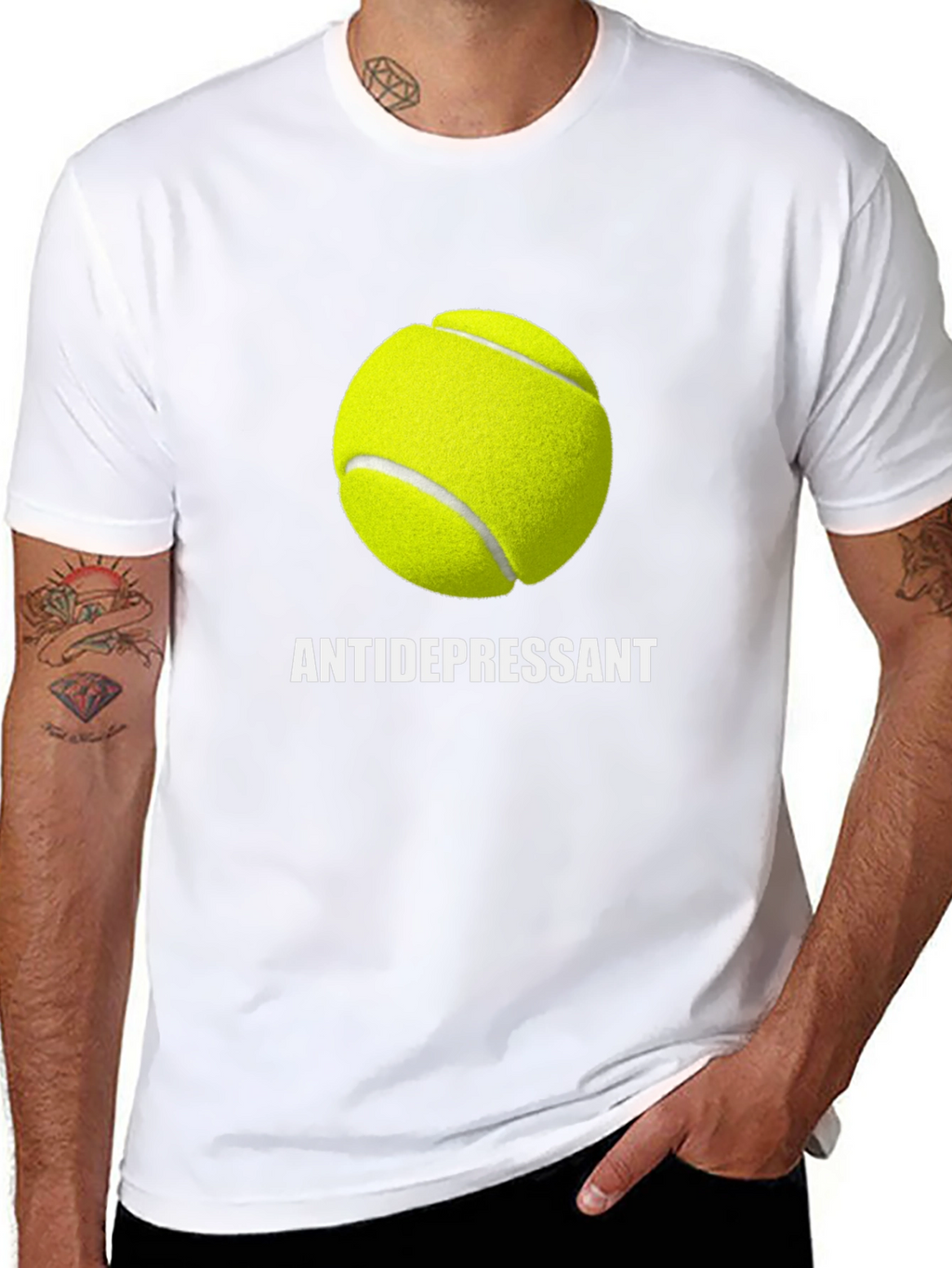 Antidepressant Tennis Ball Graphic T-Shirt