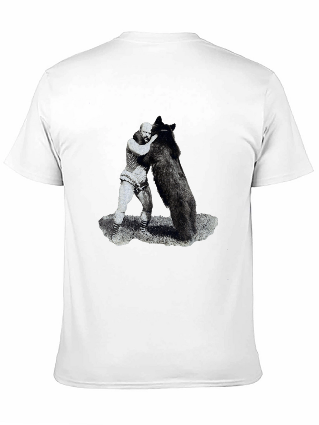 Man vs Bear Graphic T-Shirt - Black