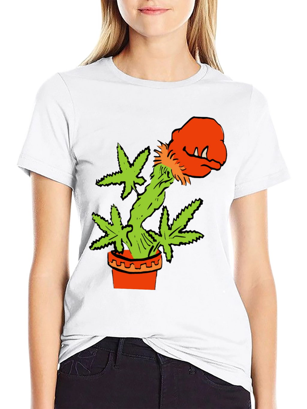 Cannabis Plant Monster in Pot T-Shirt