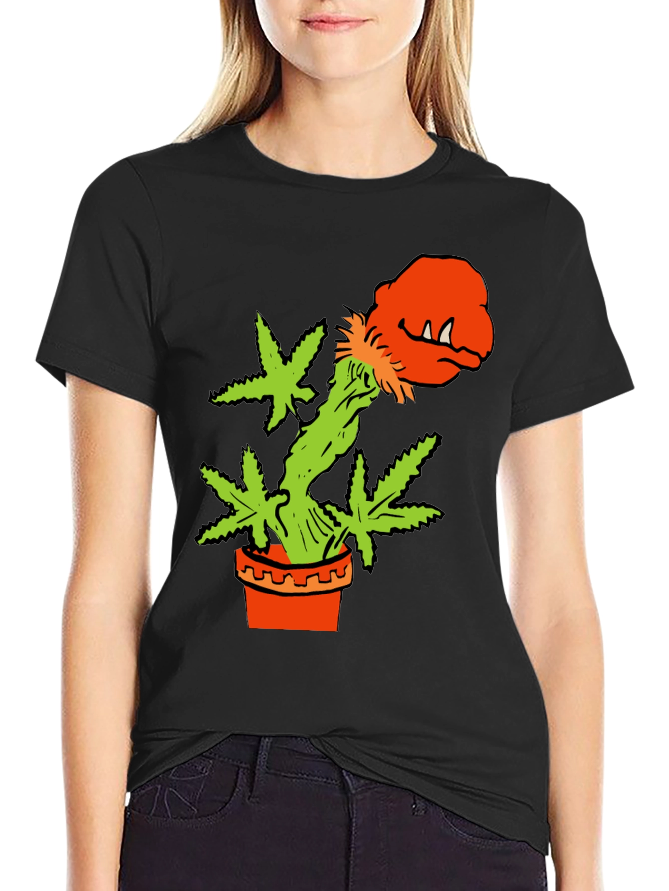Cannabis Plant Monster in Pot T-Shirt
