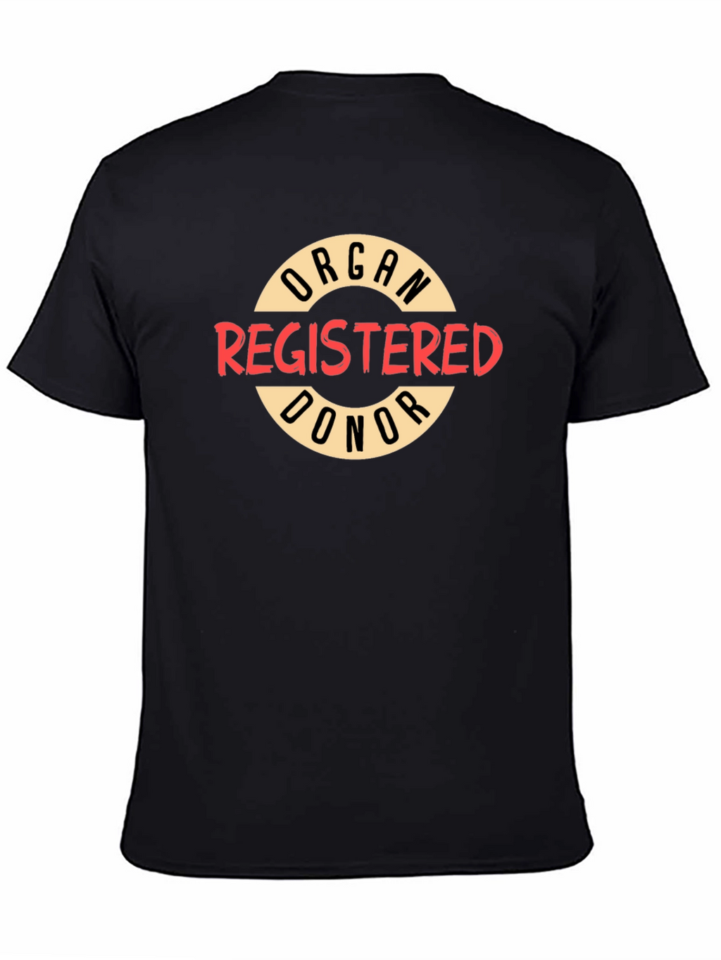 Organ Donor Registered Black T-Shirt