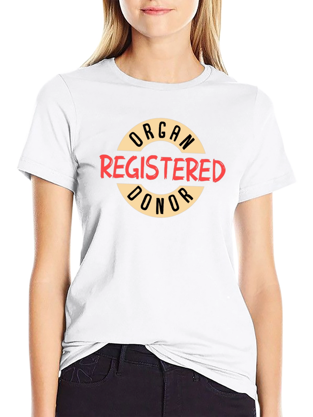 Organ Donor Registered Black T-Shirt