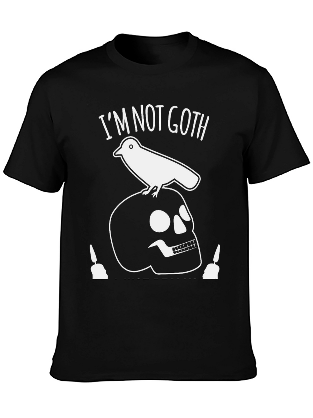 Im Not Goth Skull & Crow Graphic Tee