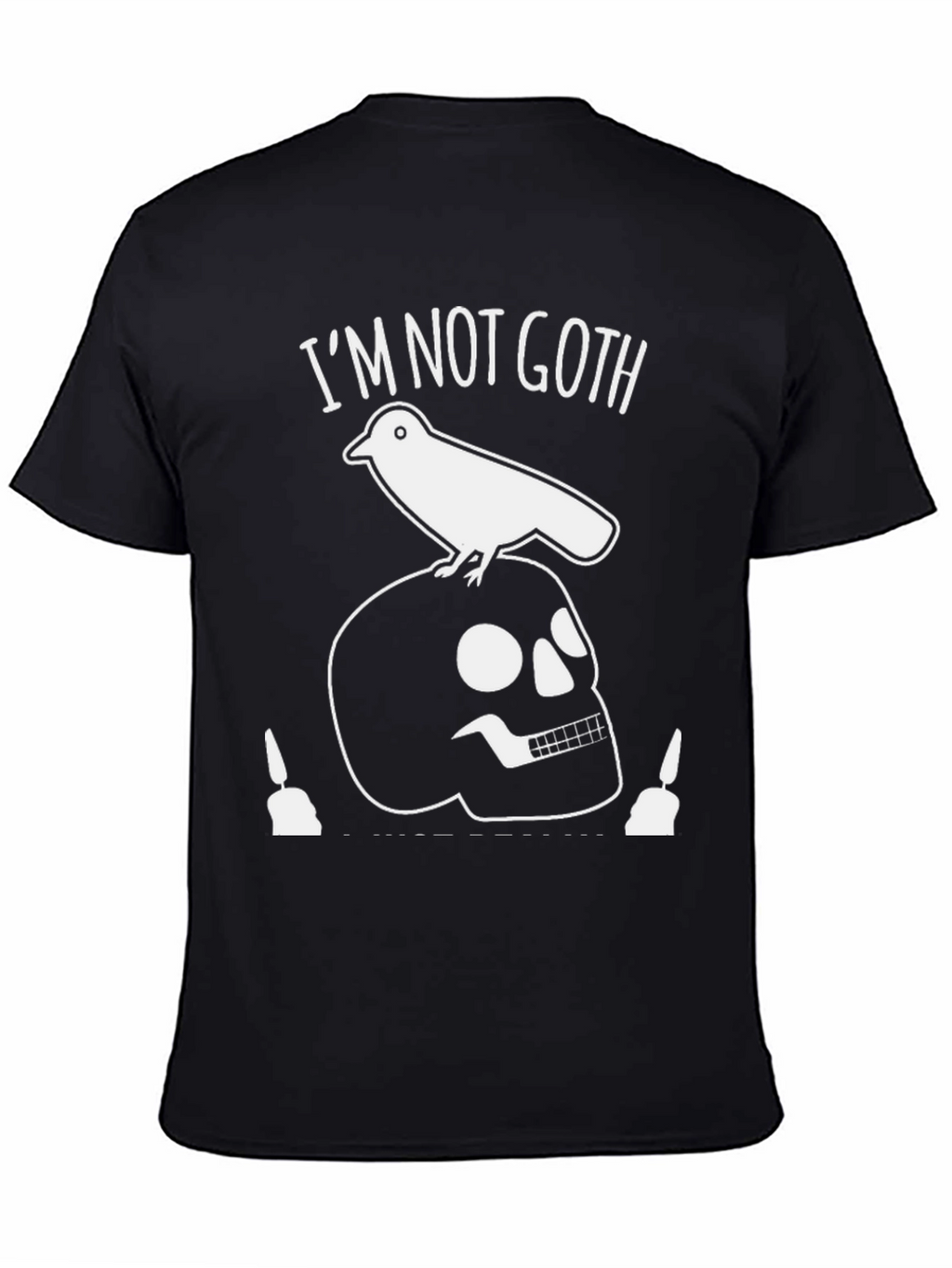 Im Not Goth Skull & Crow Graphic Tee