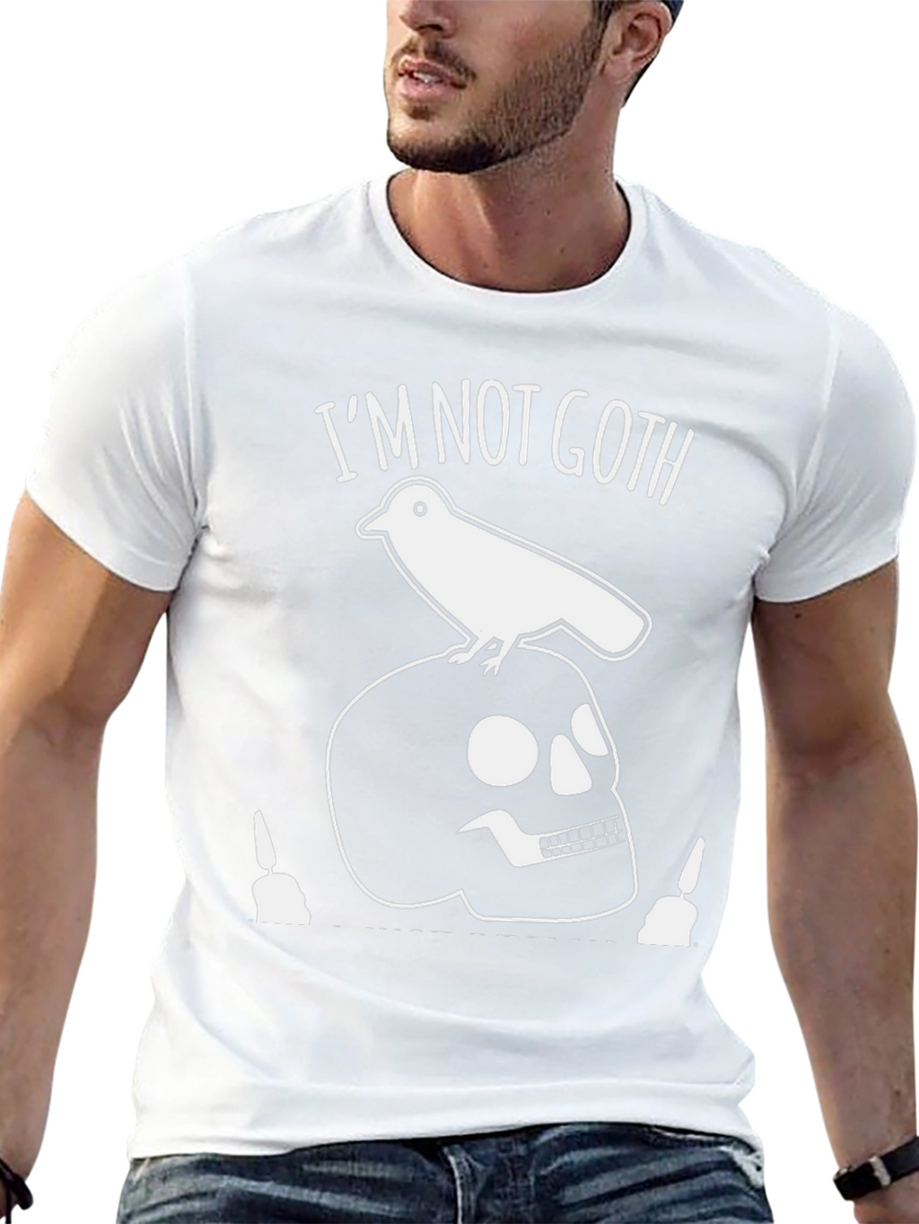 Im Not Goth Skull & Crow Graphic Tee