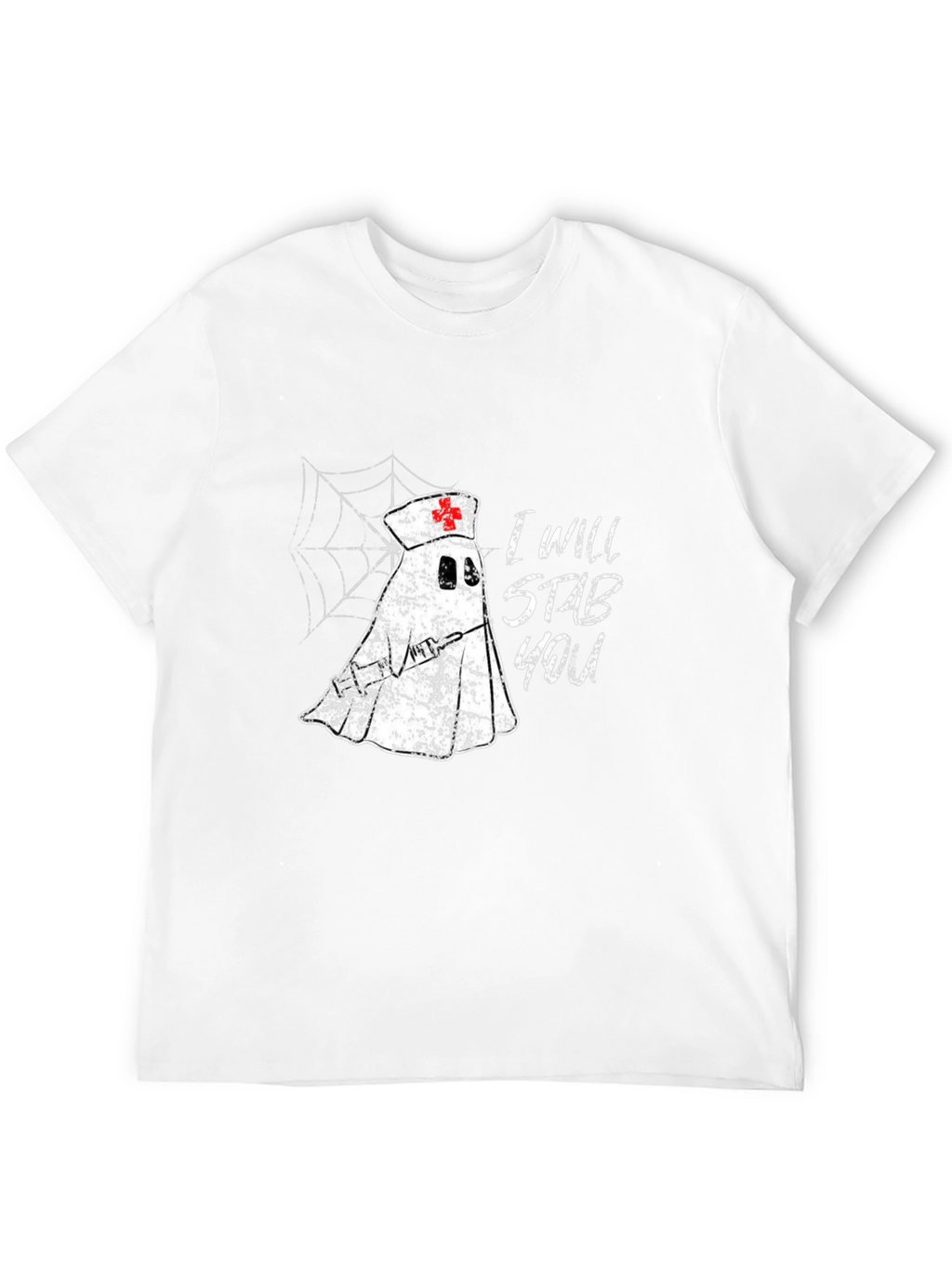 Nurse Ghost T-Shirt: I Will Stab You Halloween Tee
