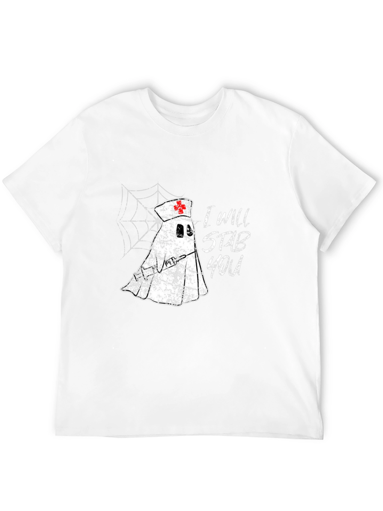 Nurse Ghost T-Shirt: I Will Stab You Halloween Tee
