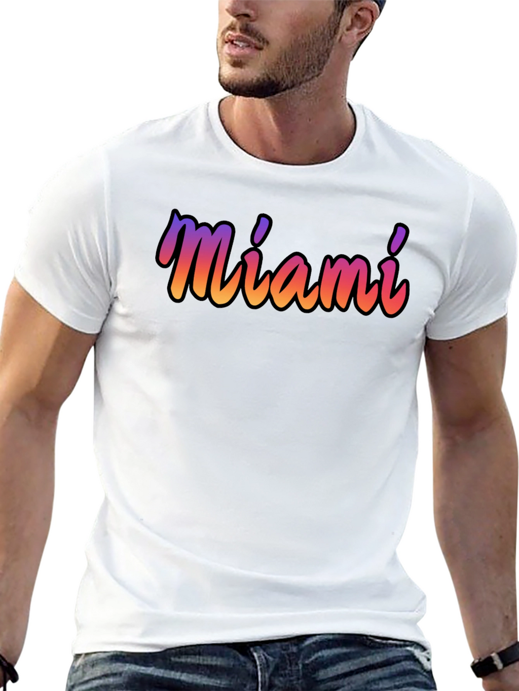 Miami Gradient T-Shirt - Soft Cotton Blend
