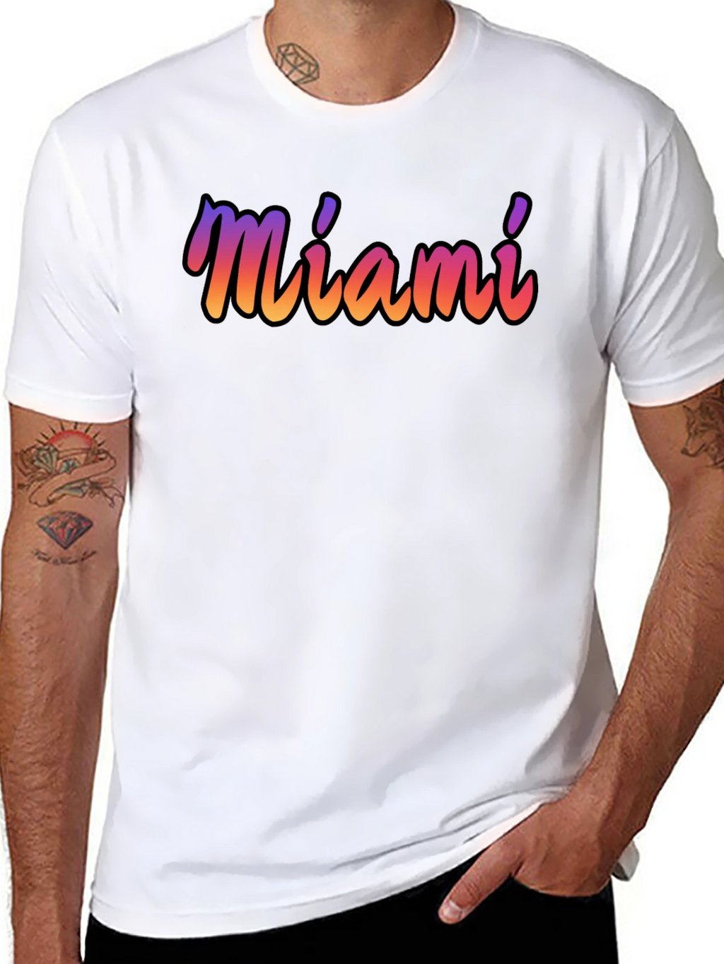 Miami Gradient T-Shirt - Soft Cotton Blend