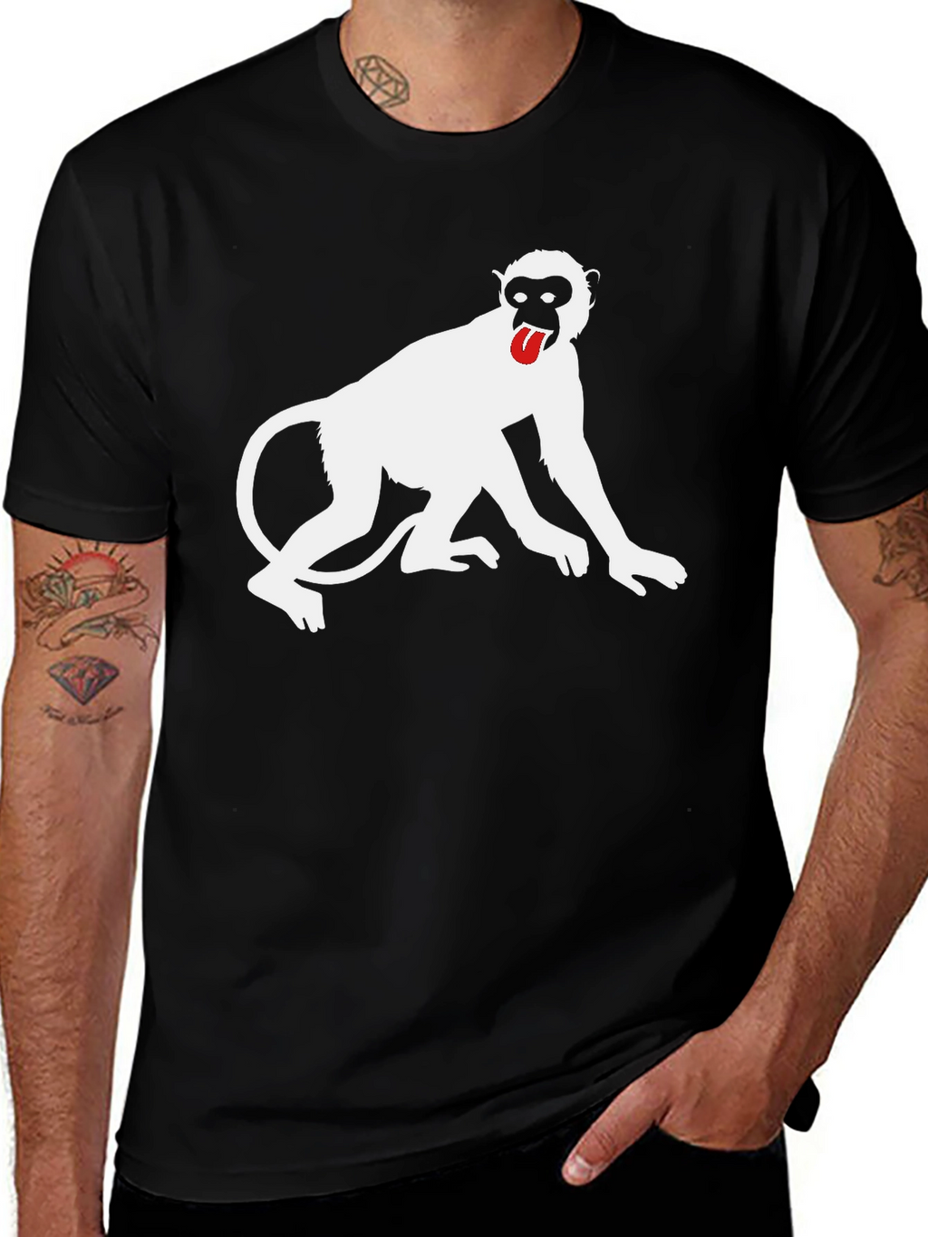 Monkey Graphic Tee - Black T-Shirt
