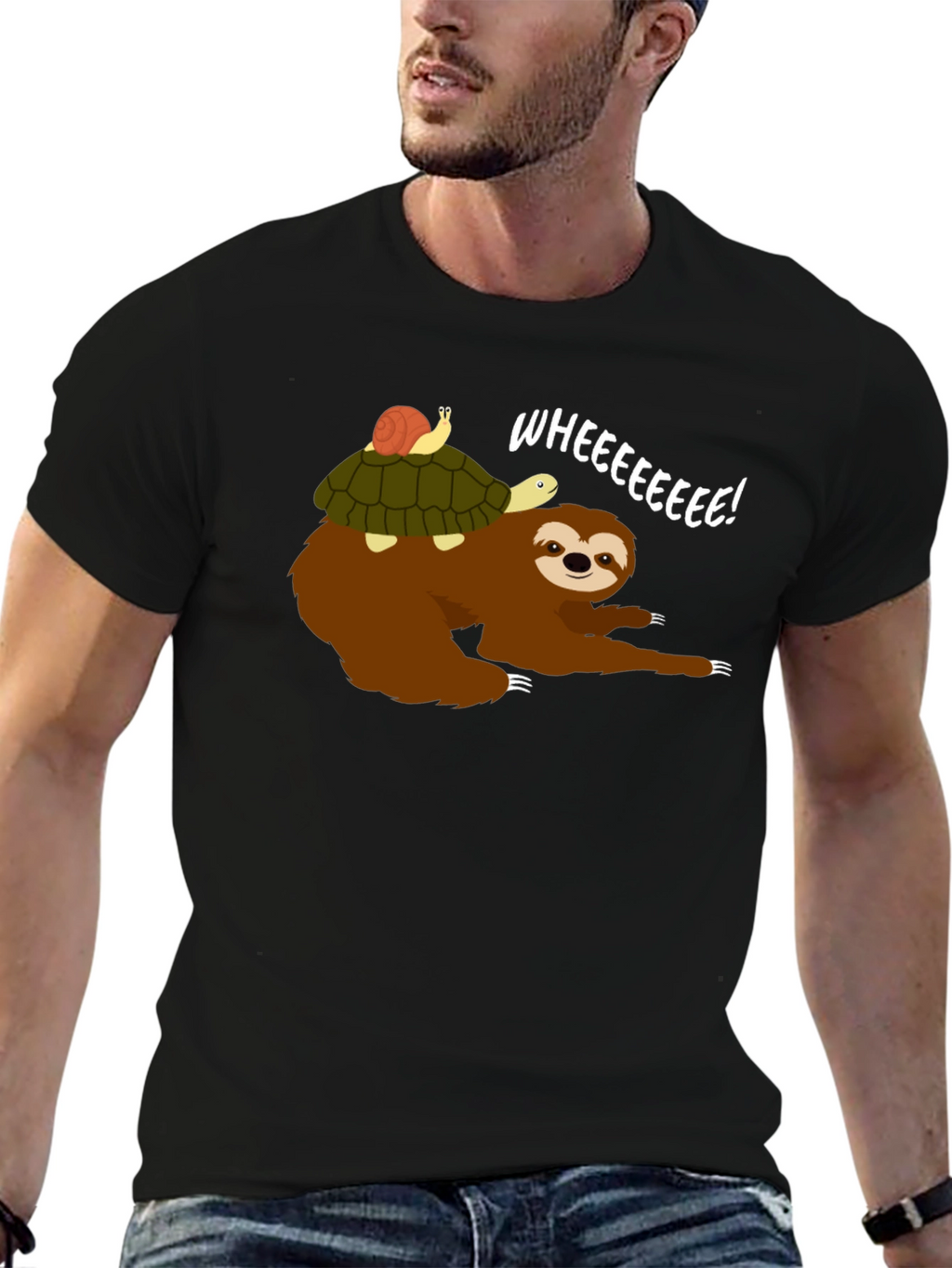 Sloth Turtle and Snail Tee: Wheeeeeeee!