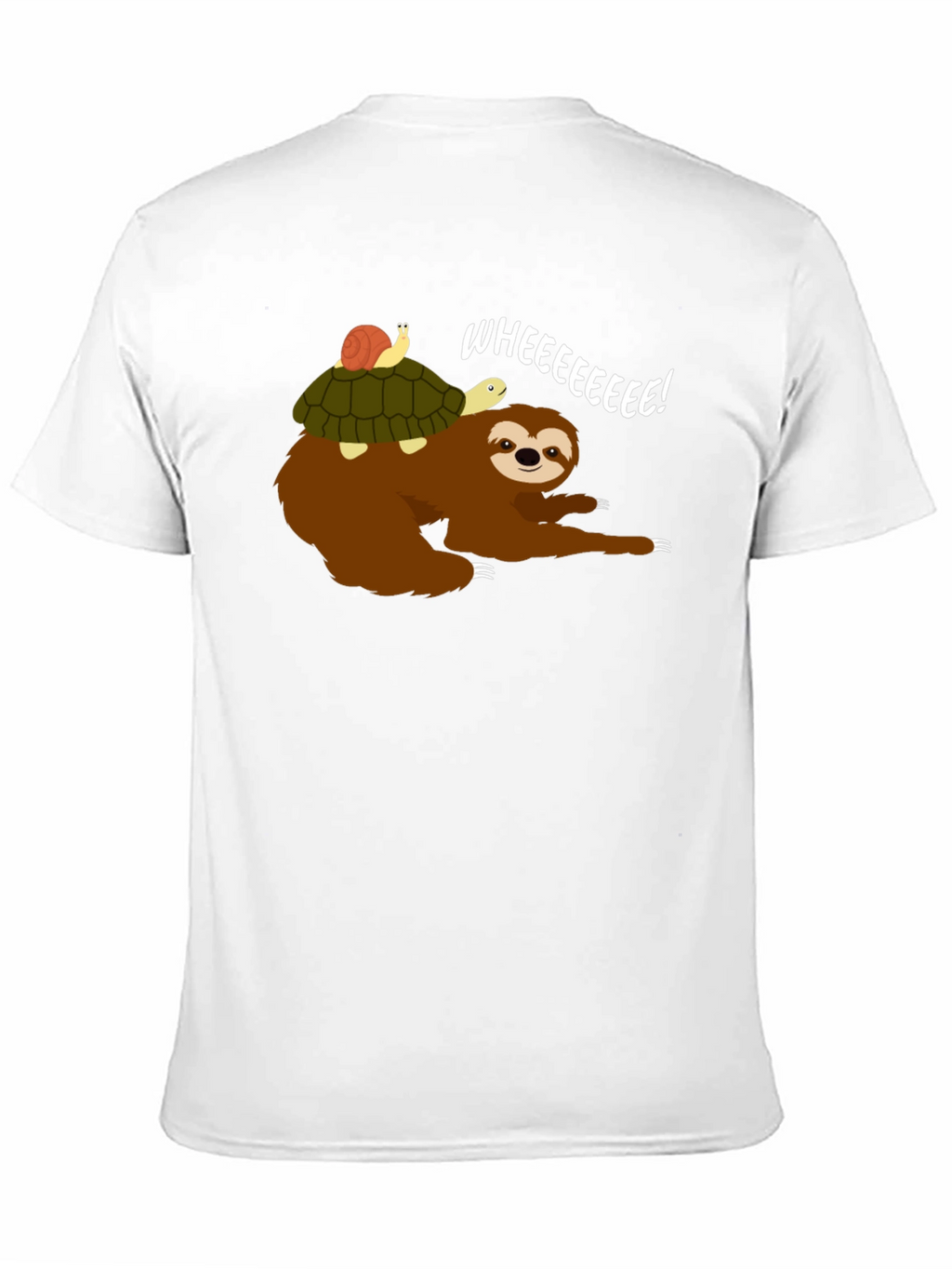Sloth Turtle and Snail Tee: Wheeeeeeee!