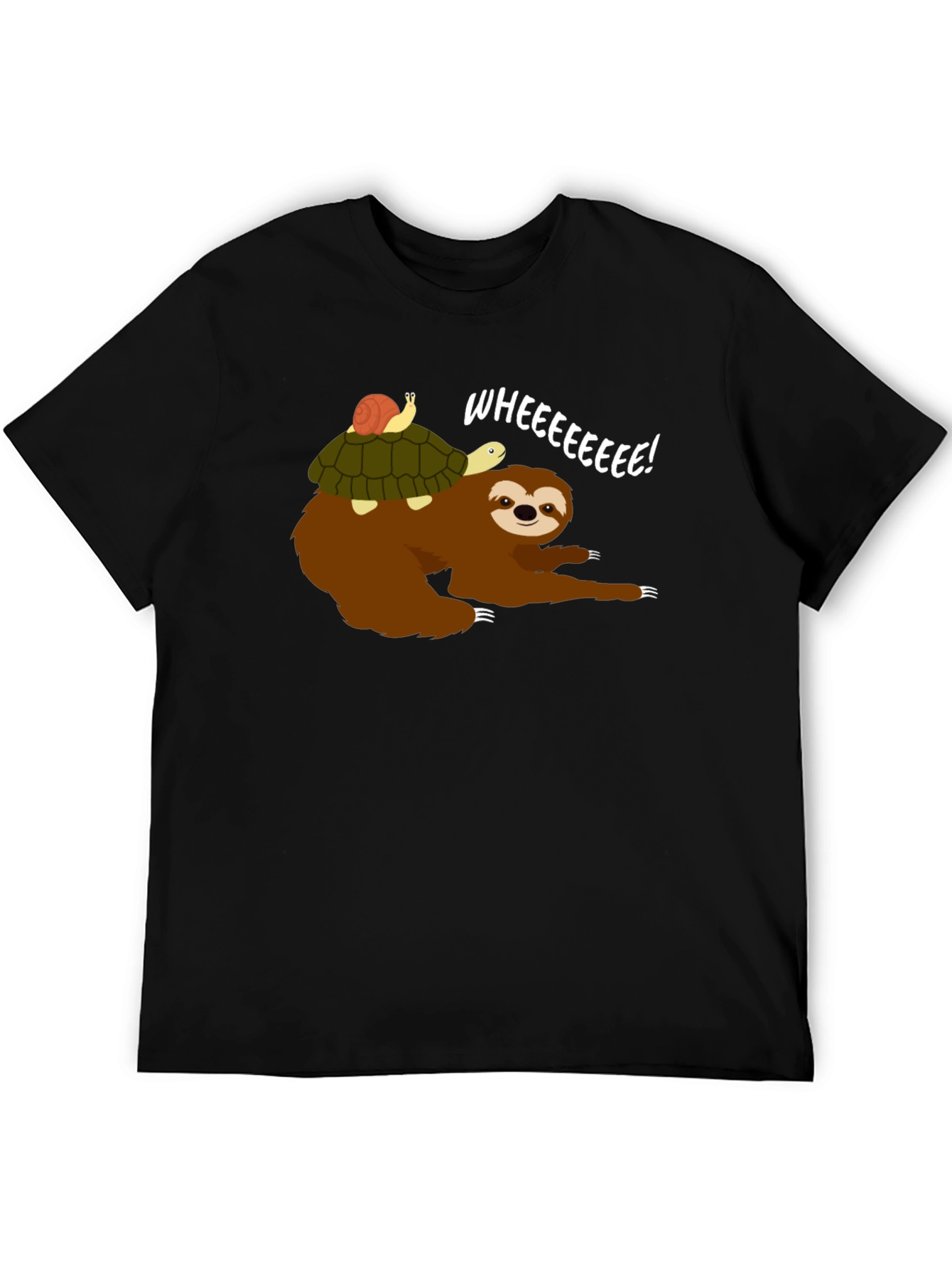 Sloth Turtle and Snail Tee: Wheeeeeeee!