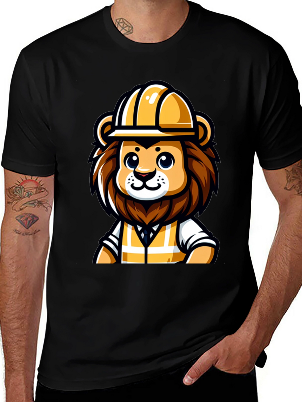 Lion Construction Worker T-Shirt