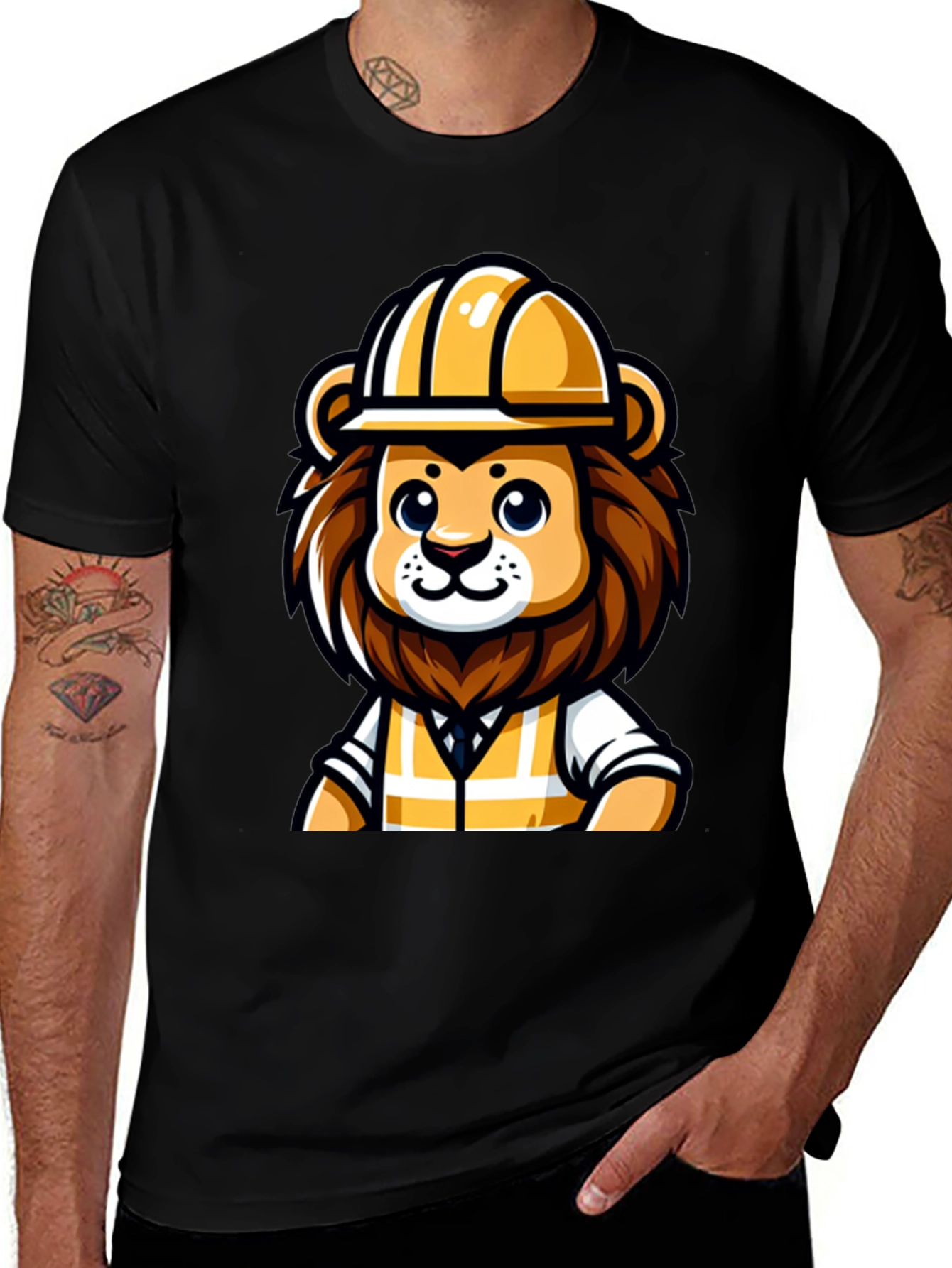 Lion Construction Worker T-Shirt