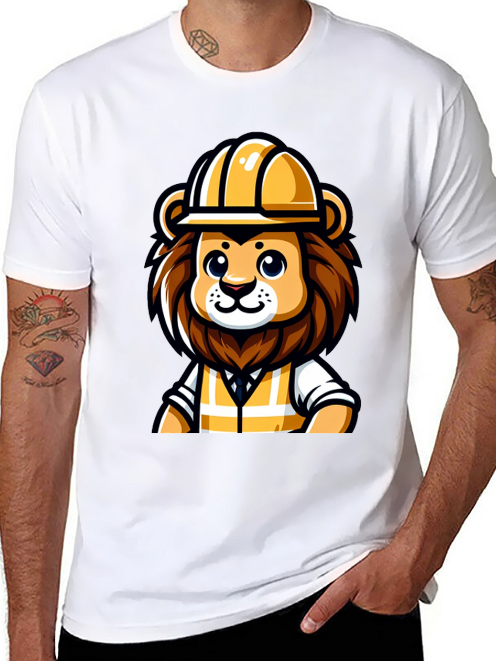 Lion Construction Worker T-Shirt