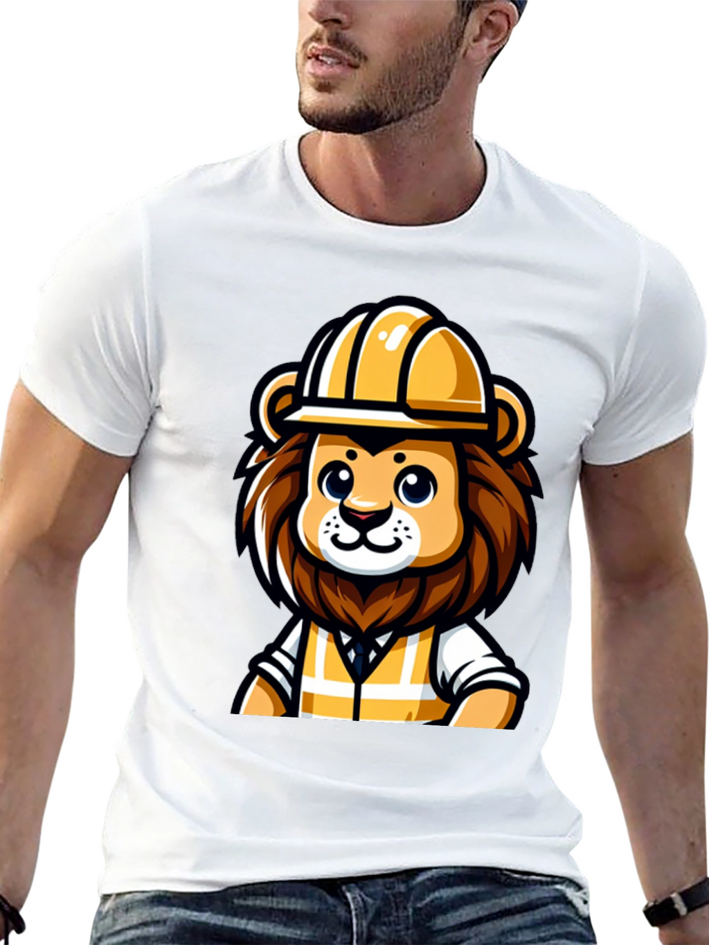 Lion Construction Worker T-Shirt