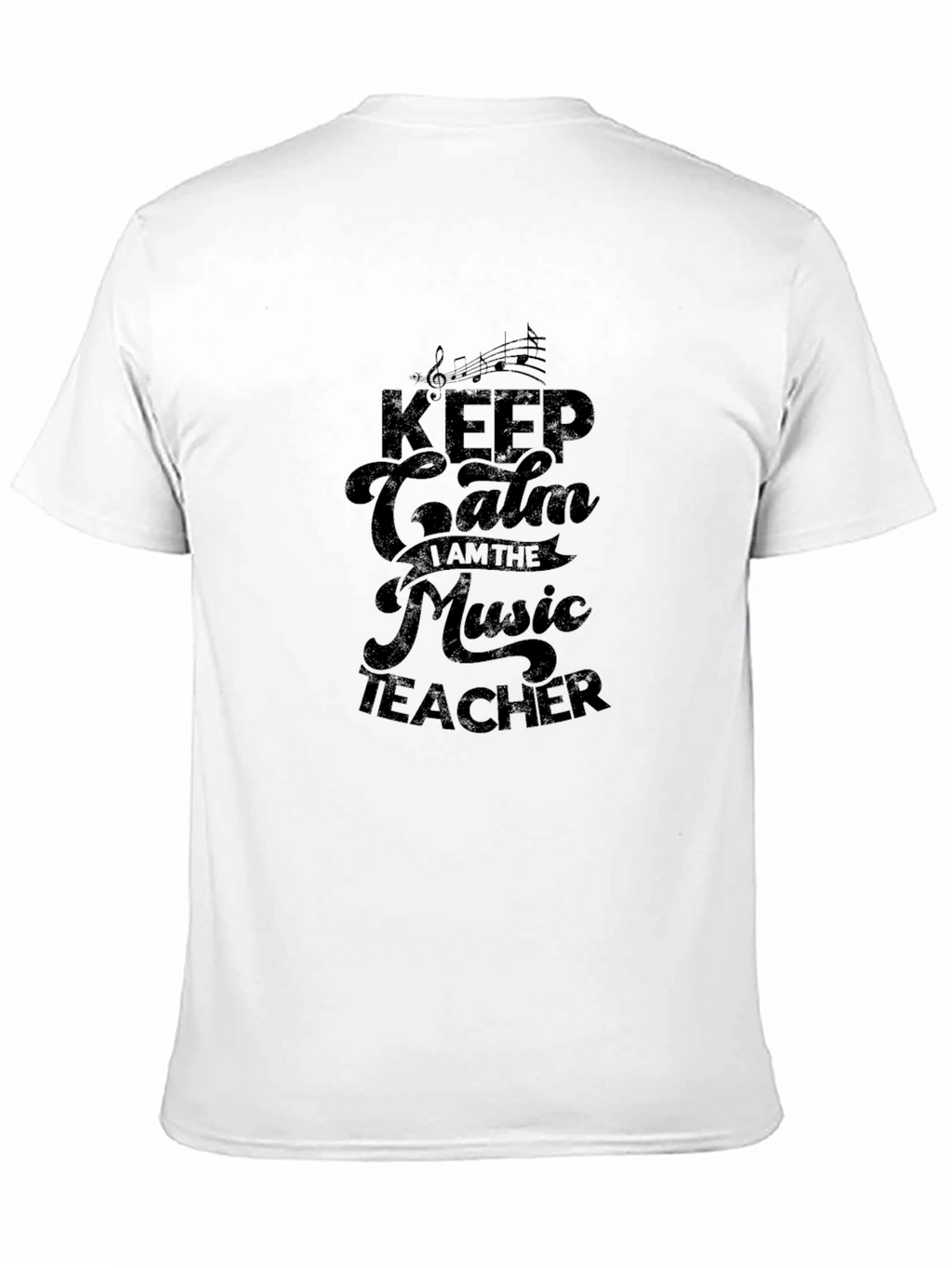 Keep Calm Music Teacher Black T-Shirt