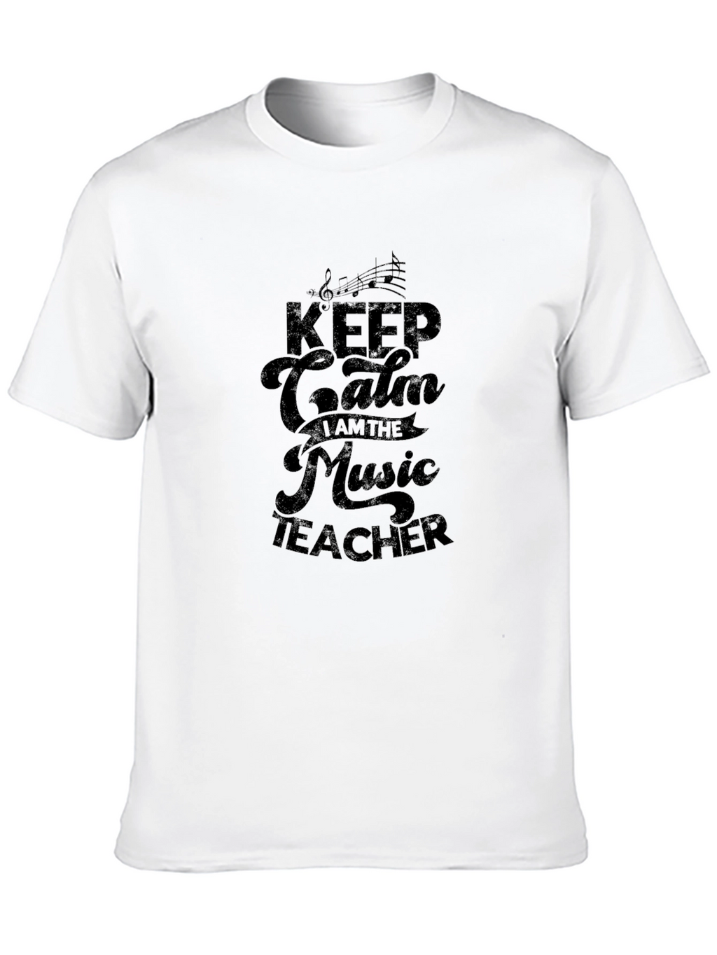 Keep Calm Music Teacher Black T-Shirt