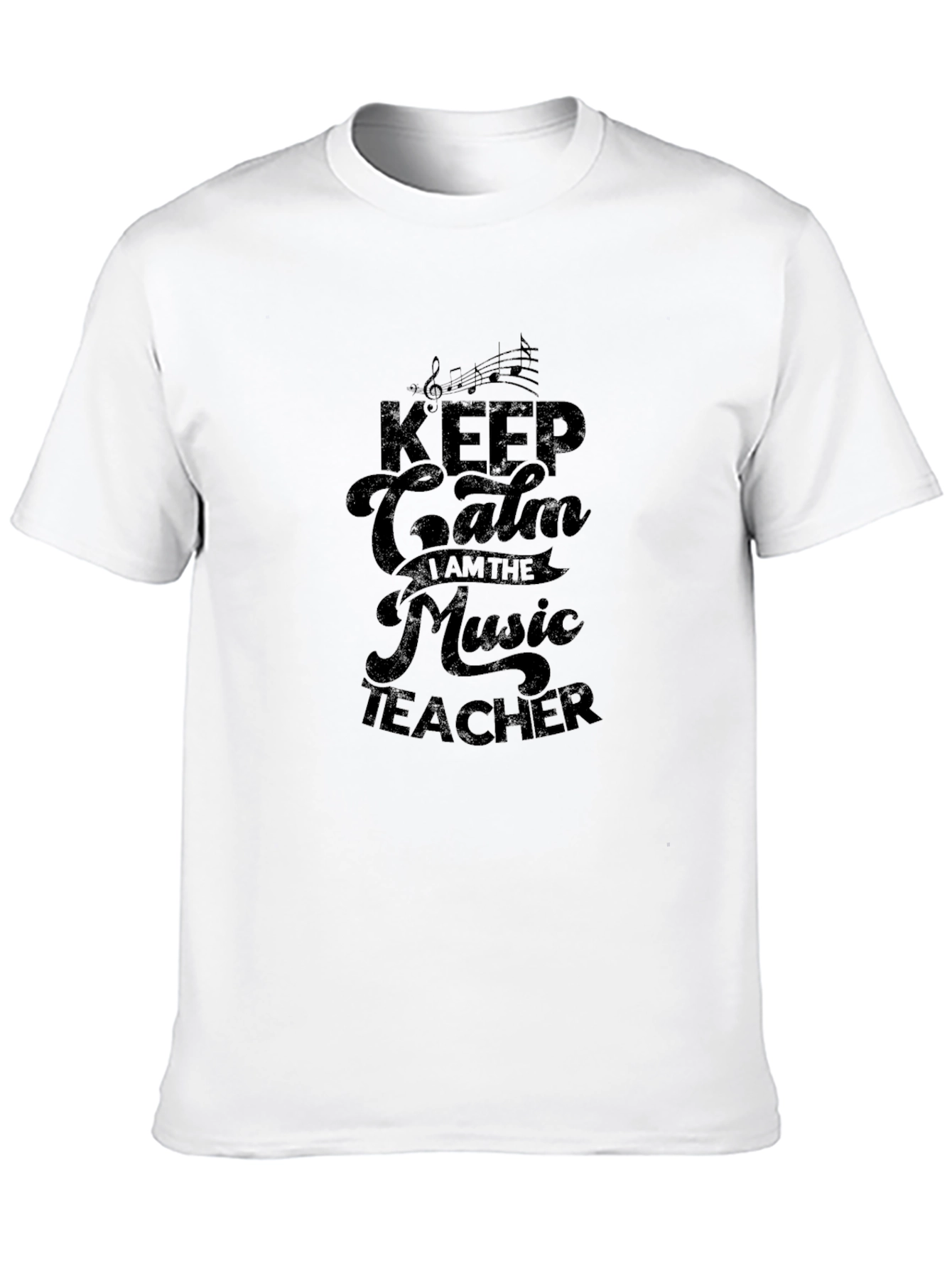 Keep Calm Music Teacher Black T-Shirt