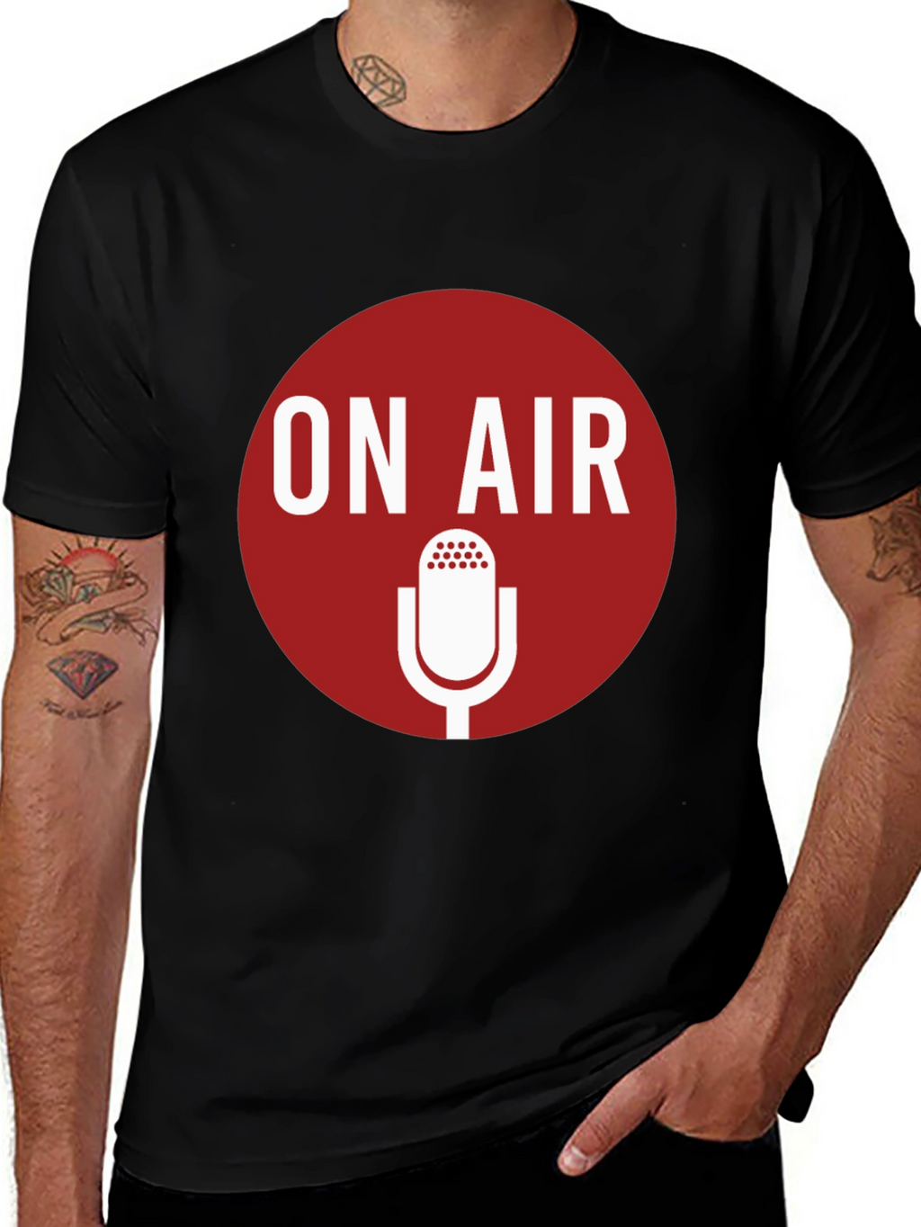 On Air Microphone Graphic T-Shirt