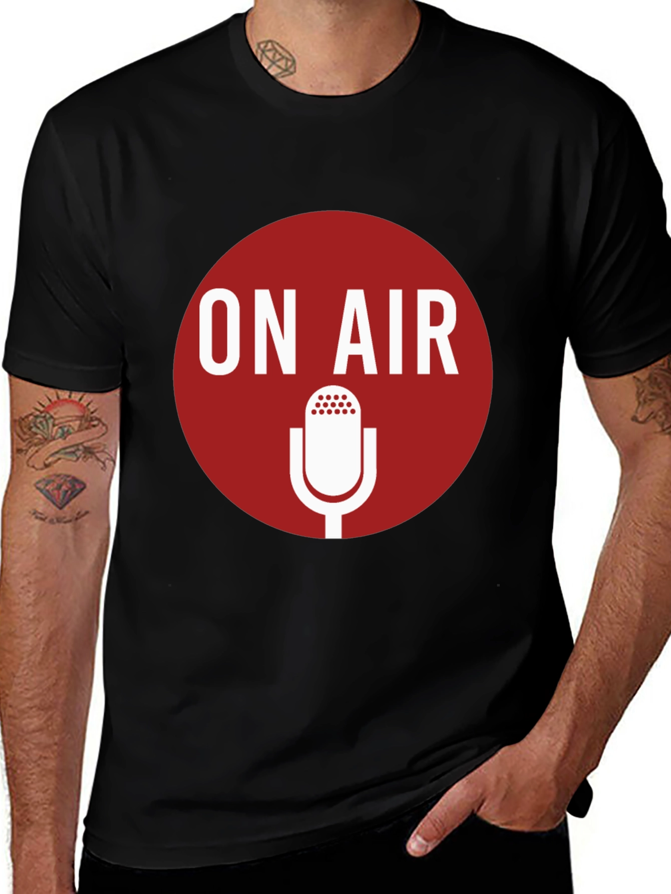 On Air Microphone Graphic T-Shirt