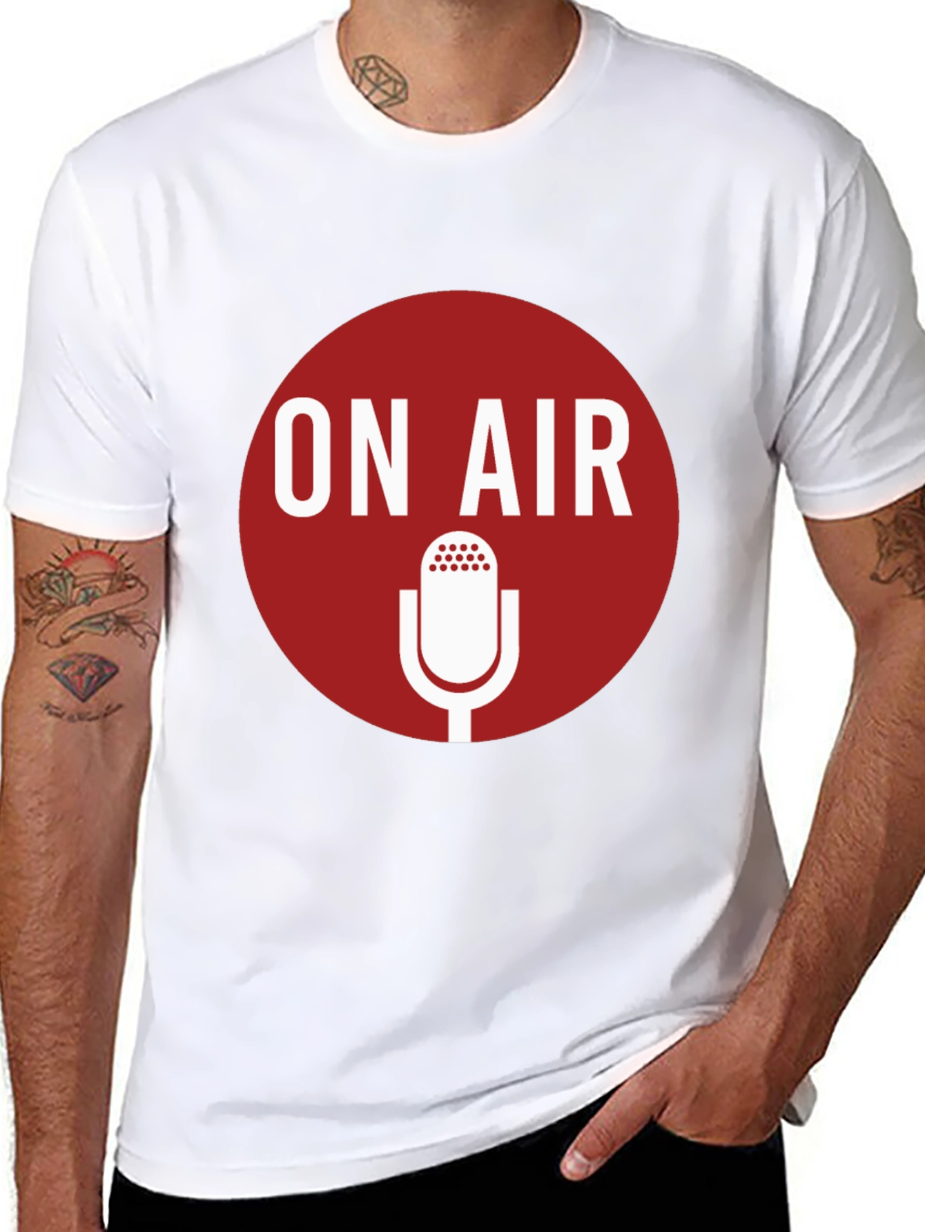 On Air Microphone Graphic T-Shirt
