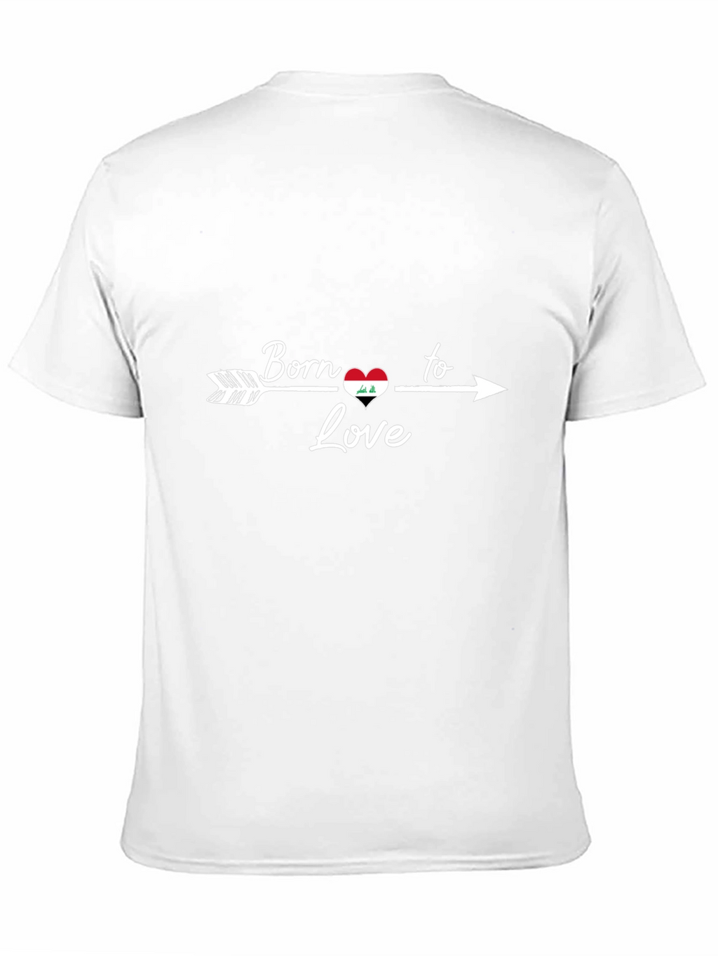 Born to Love Iraq Flag Heart T-Shirt