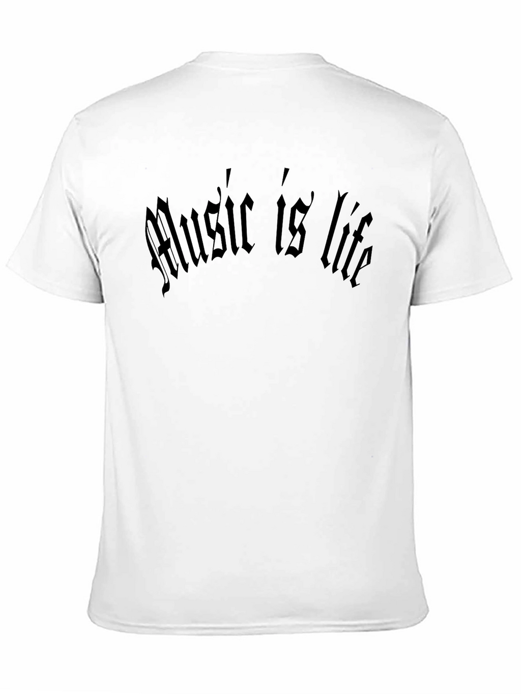 Music is Life Black Gothic T-Shirt
