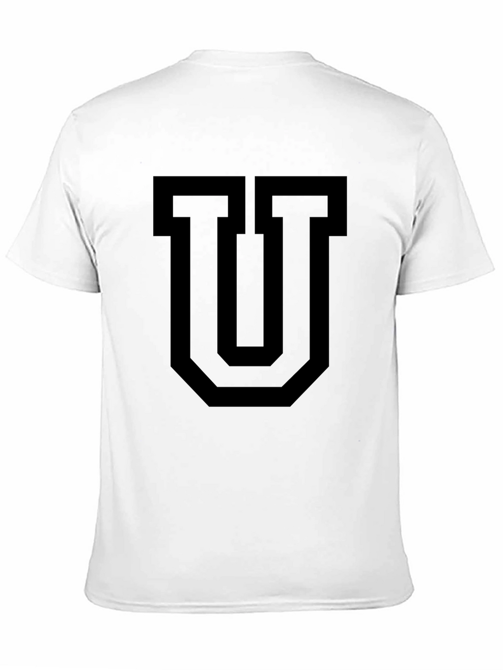 Black T-Shirt with Bold Letter U