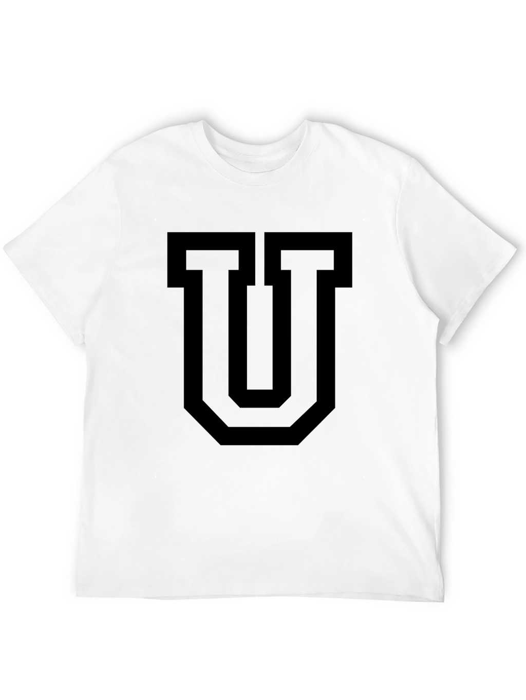 Black T-Shirt with Bold Letter U