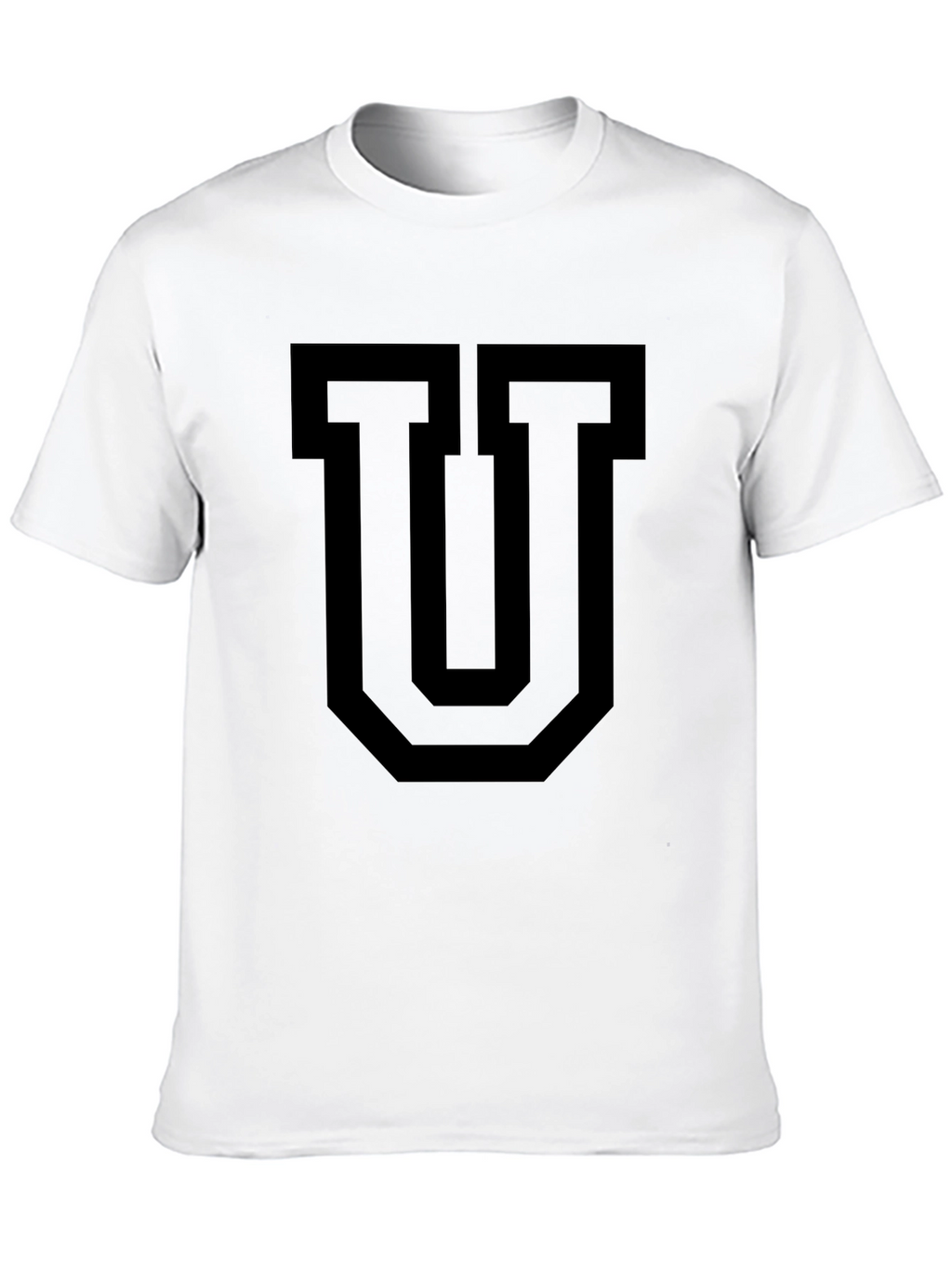 Black T-Shirt with Bold Letter U