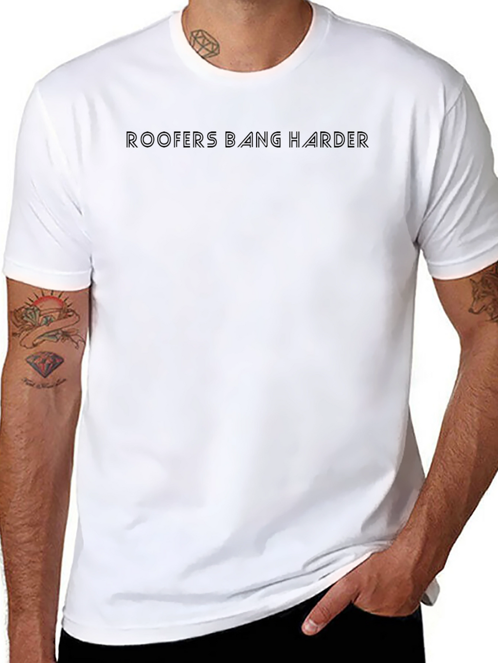 Roofers Bang Harder Crew Neck T-Shirt