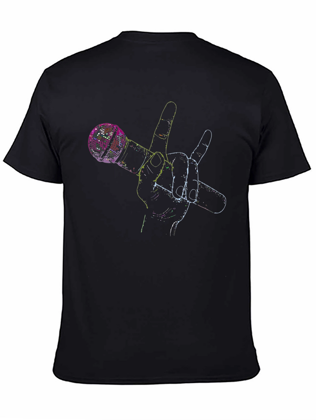 Mic Rock Hand Black T-Shirt