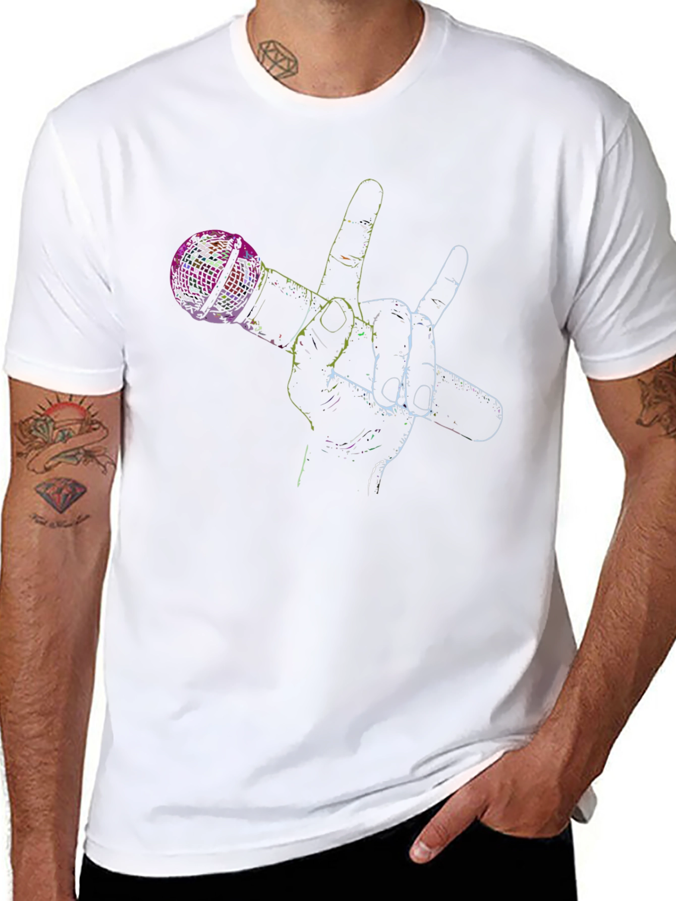 Mic Rock Hand Black T-Shirt
