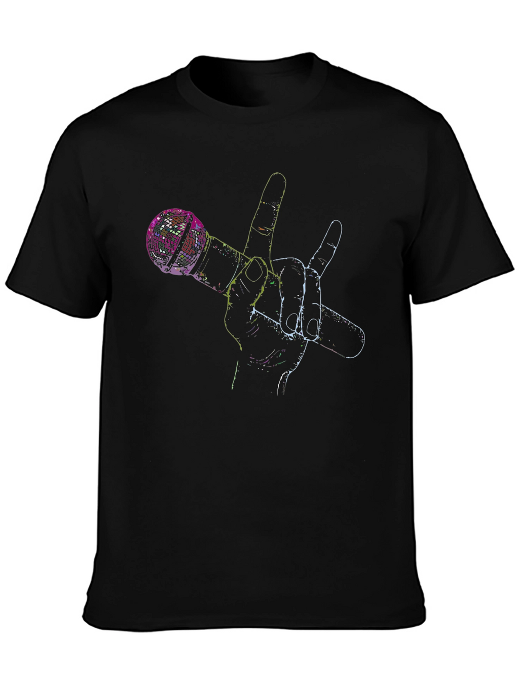 Mic Rock Hand Black T-Shirt