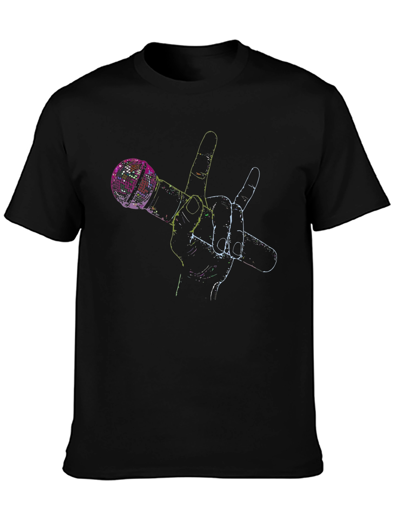 Mic Rock Hand Black T-Shirt