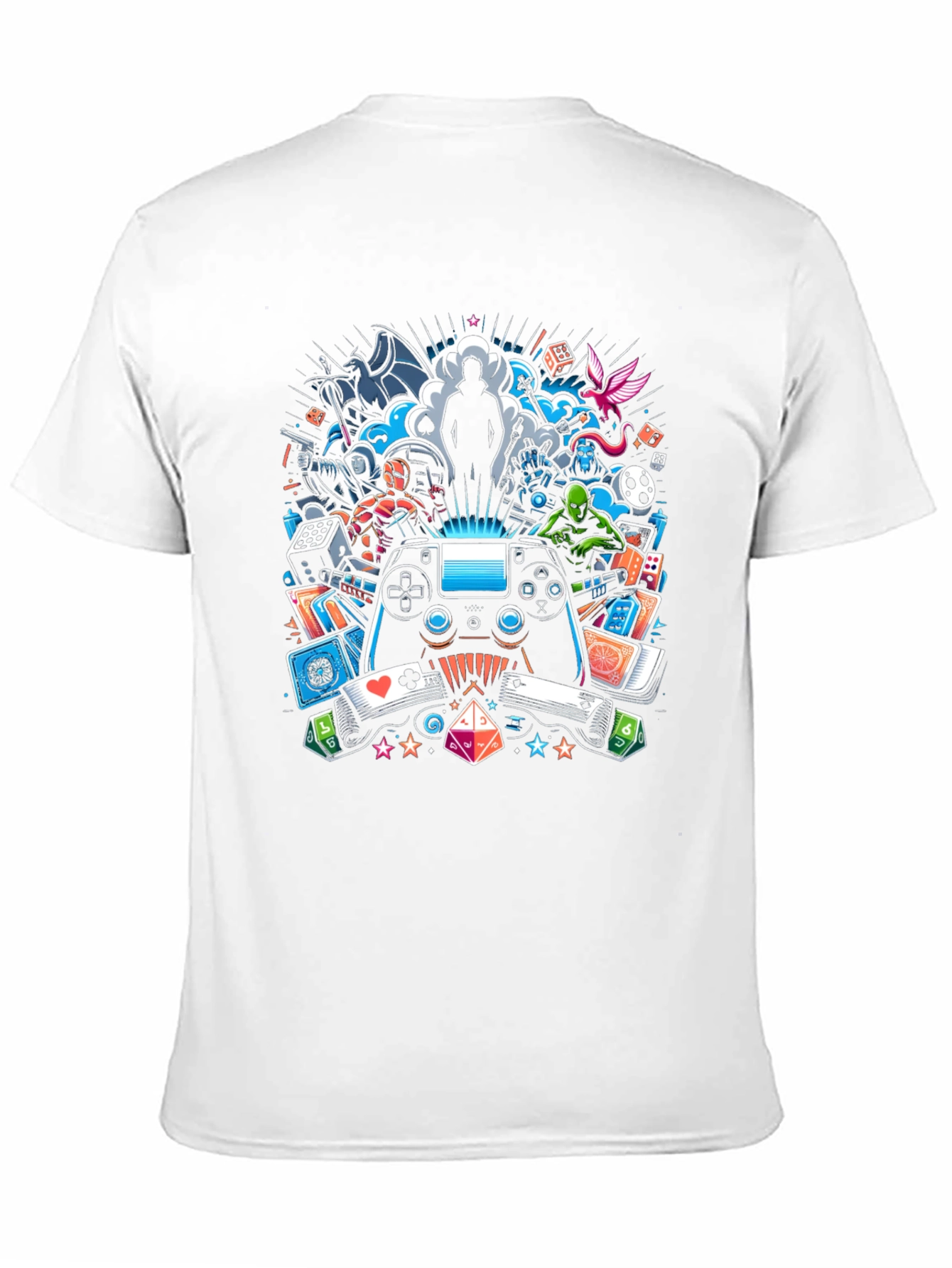Gaming Collage Graphic Black T-Shirt