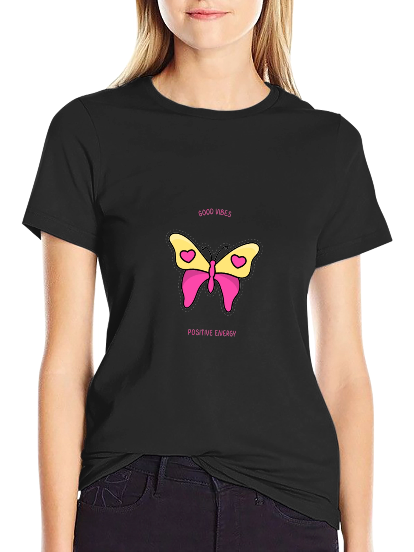 Good Vibes Butterfly Graphic Tee