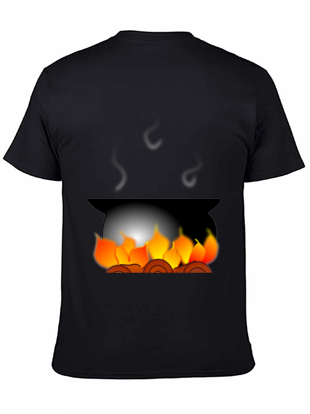 Campfire Graphic Tee - Cozy Black T-Shirt