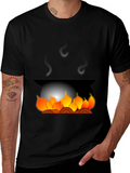 Campfire Graphic Tee - Cozy Black T-Shirt