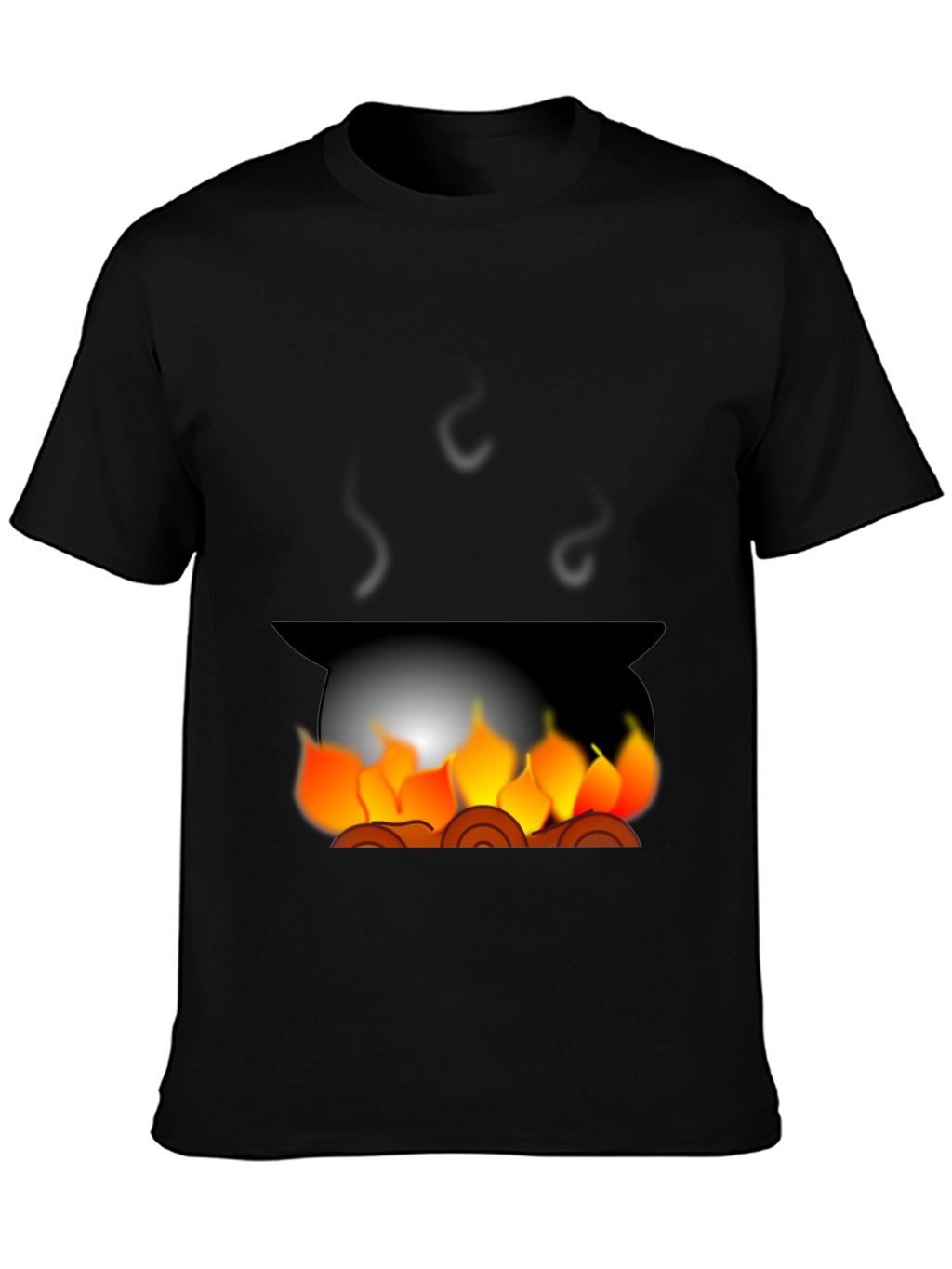 Campfire Graphic Tee - Cozy Black T-Shirt
