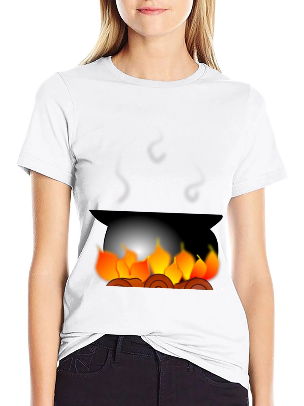 Campfire Graphic Tee - Cozy Black T-Shirt