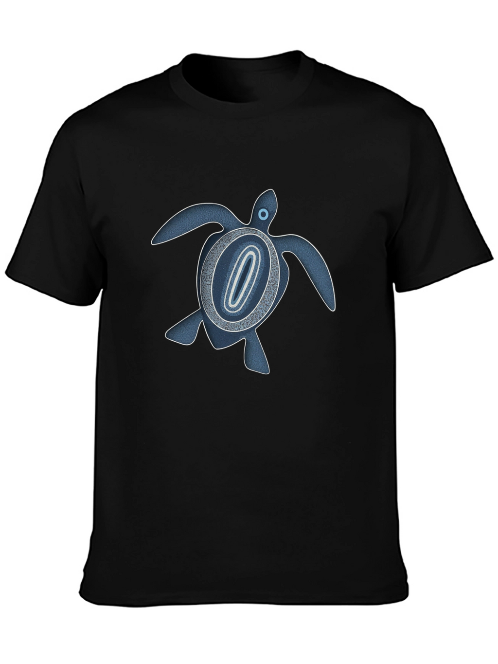 Turtle Graphic Print T-Shirt - Black